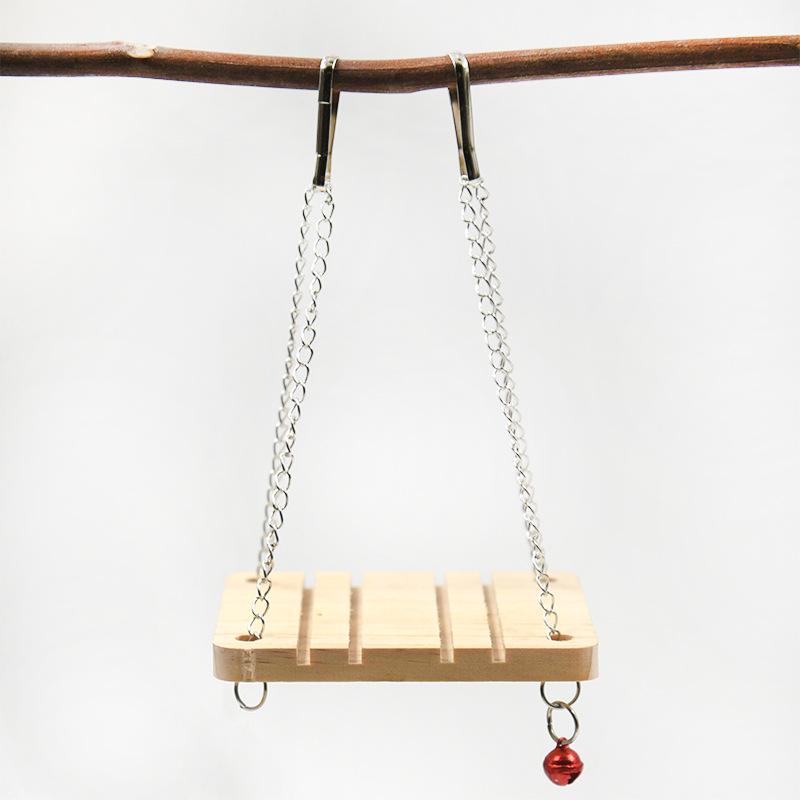 Wooden Hamster Swing Toy & Cage Décor