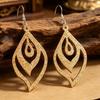 European Hot Sale: Women's Geometric Rhombus Leather Earrings - Simple, Stylish, and Fashionable Jewelry