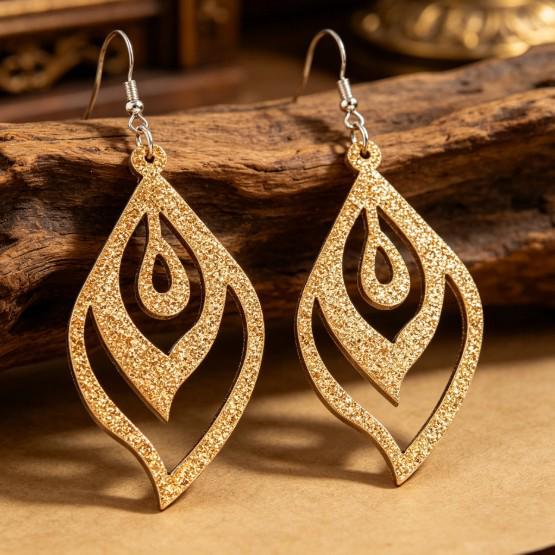 European Hot Sale: Women's Geometric Rhombus Leather Earrings - Simple, Stylish, and Fashionable Jewelry