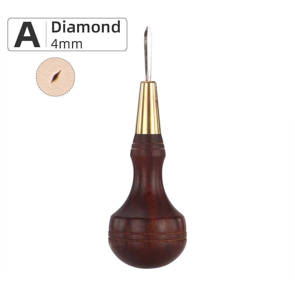 1pcs Leather Hole Punching Awl, Leather Sewing Stitching Hole Cutting Tool, Manual Leather Punch Carving Handicraft Tool