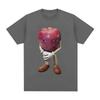 Grappig Mij Asf Appel met Gezicht Meme T-shirt Unisex Mode Hoge Kwaliteit T-shirts Mannen Retro Casual Korte Mouw T-shirt Tops
