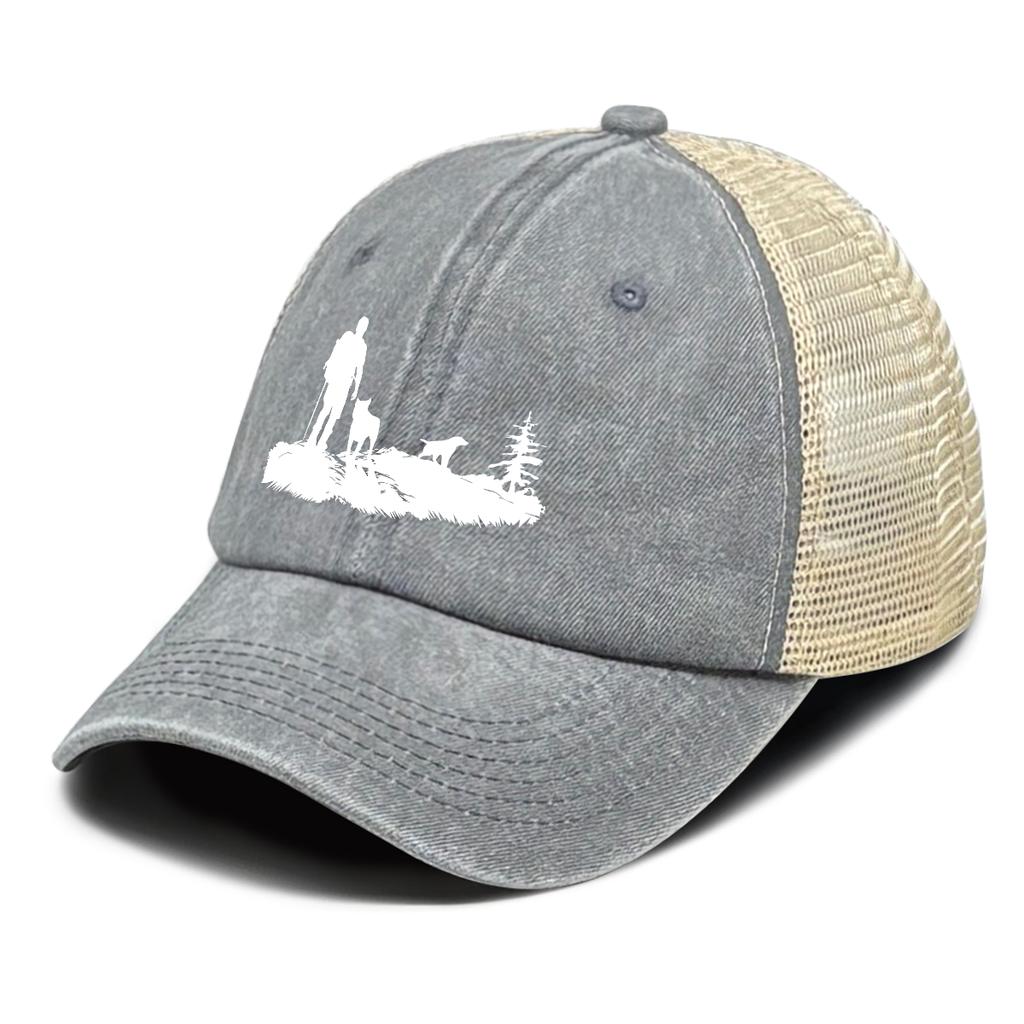 White Explorer Dog Printed Baseball Hat Adjustable All Season Simple Snapback Cap For Unisex Women Daily Wear Camping Golf
