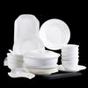 Jingdezhen 34-Piece Pure White Ceramic Dinnerware Set