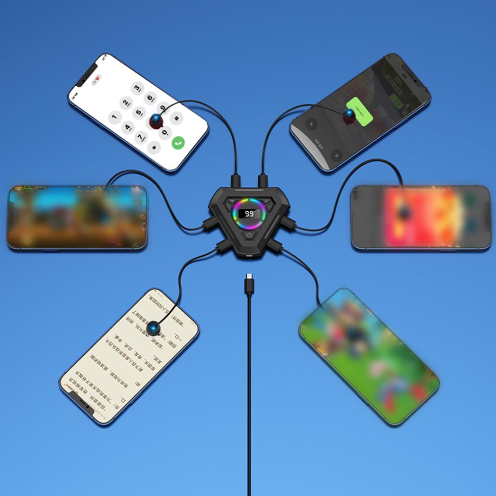 Mobile Phone Screen Auto Clicker Adjustable Speed Silent with Digital Display & RGB Light for Games Live Broadcasts Likes Reward