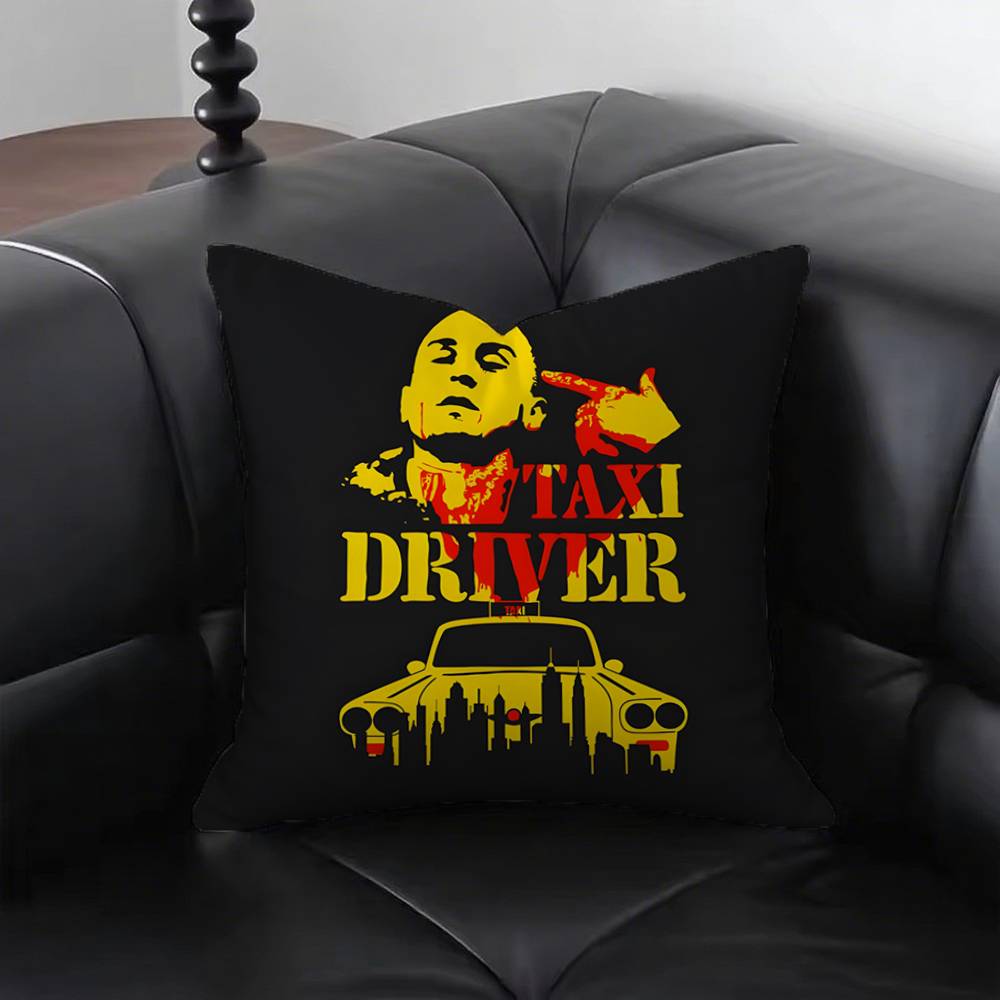 1pc Movie Taxi Driver Pillow Case Square Bedroom Sofa Leisure Comfort Cushion Car Living Room Home Decoration