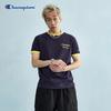 Unisex Color-Block Cotton Short Sleeve T-Shirt