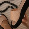 2025 Plus Size Women's One-Strap Thick-Soled Beach Sandals - Summer/Autumn Fish-Mouth Style