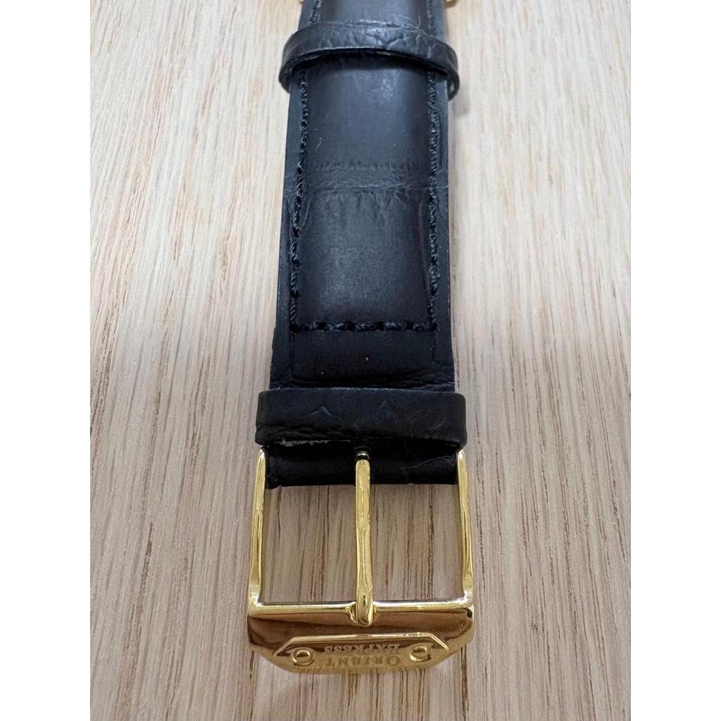 Used [Working Item] Orient Express Gold Vintage New Battery Men's Good Condition Belt Deterioration