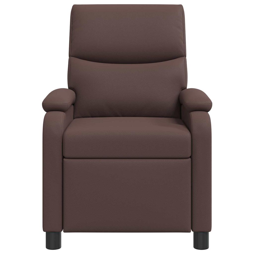 Massage Recliner Brown Faux Leather