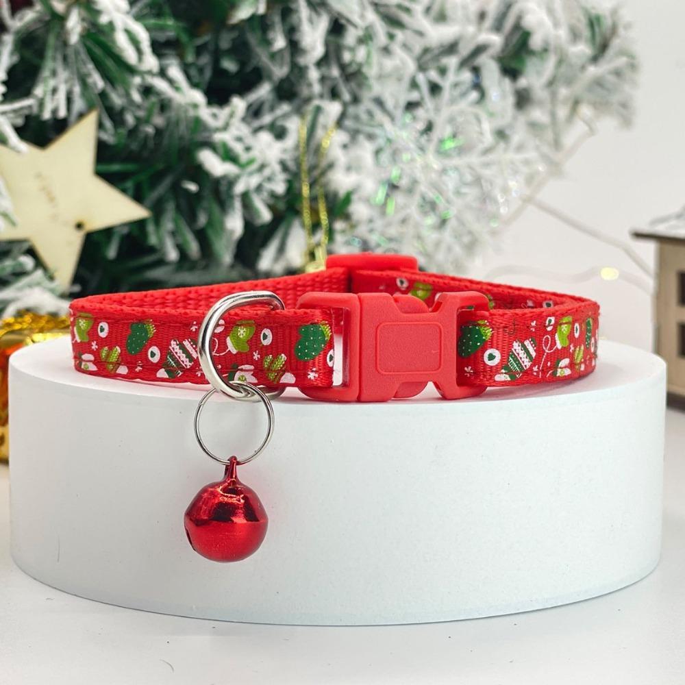 Christmas Safety Buckle Dog Collars Snowflake Tree Christmas Pet Collar Adjustable Collar Cat Collar Pet Accessories Wholesale