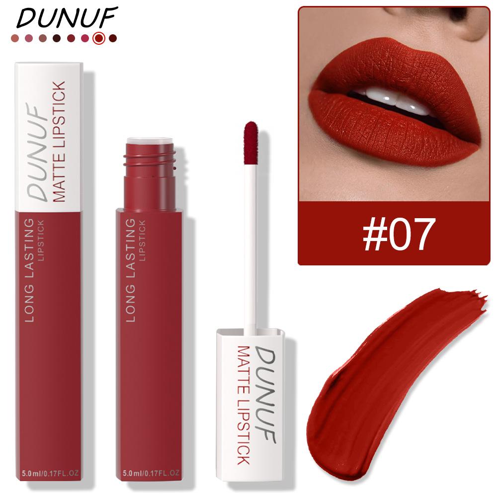 DUNUF 8-Color Matte Long-Lasting Waterproof Lip Gloss