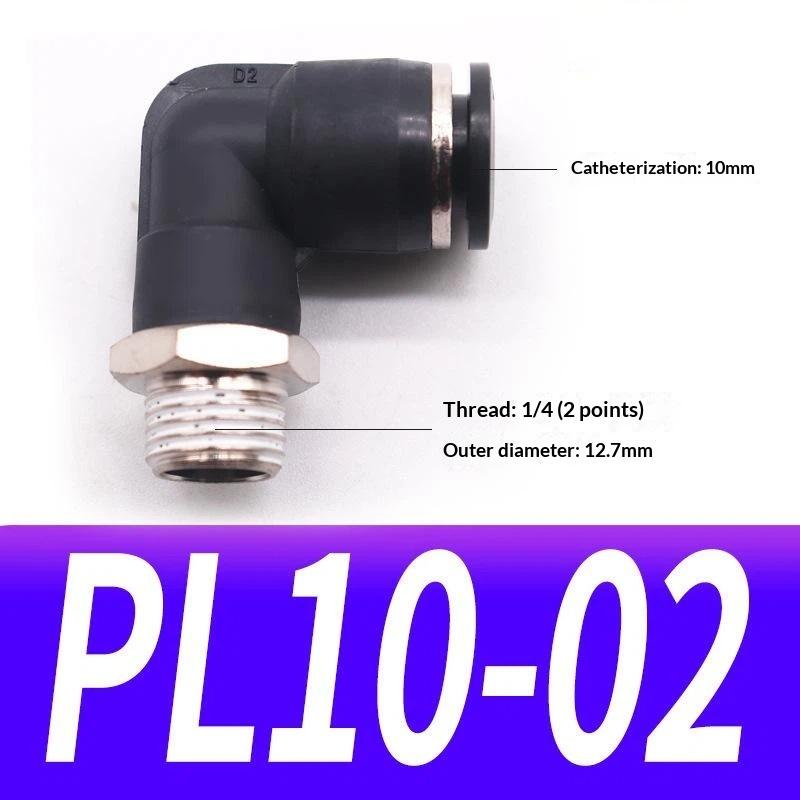 1 Stuk Pl4-01 Pl6-02 Pl8-03 Industriële Pneumatische Fitting 90 Graden Push-in Koperen Luchtbuis Connector Meerdere Bsp Schroefdraad Maten
