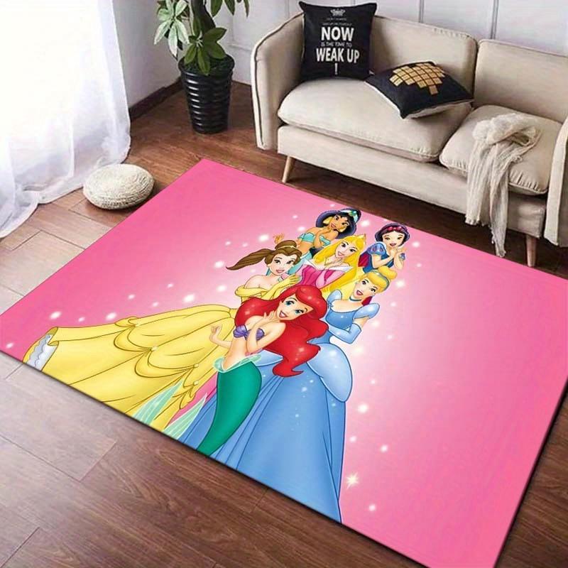 1pc Beautiful Princess Pattern Area Rug Soft Flannel Floor Mat for Living Room, Bedroom, Sofa Coffee Table Floor Mat