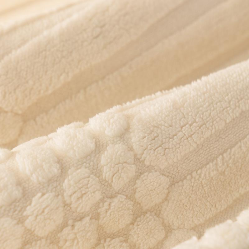 Pogrubiony Ciepły Geometryczny Żakardowy Polar Antypoślizgowy Pokrowiec na Sofę do Salonu Pokrowiec na Siedzisko Kanapy Ciepły Jednolity Pikowany Polarowy Ręcznik na Sofę