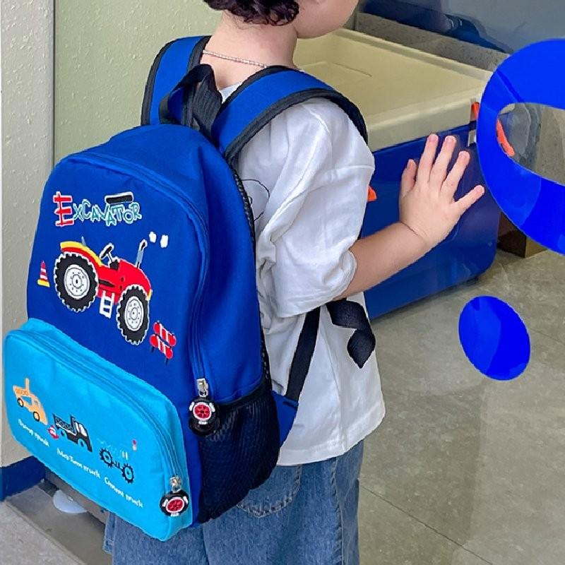 Adorable Cartoon Print Kindergarten Backpack For Boys And Girls With Breathable Oxford Fabric