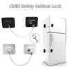 Baby Safe Refrigerator Lock with Key Code Lock Baby Safety Cabinet Lock Sliding Wardrobe Door Lock Home Limiter2028