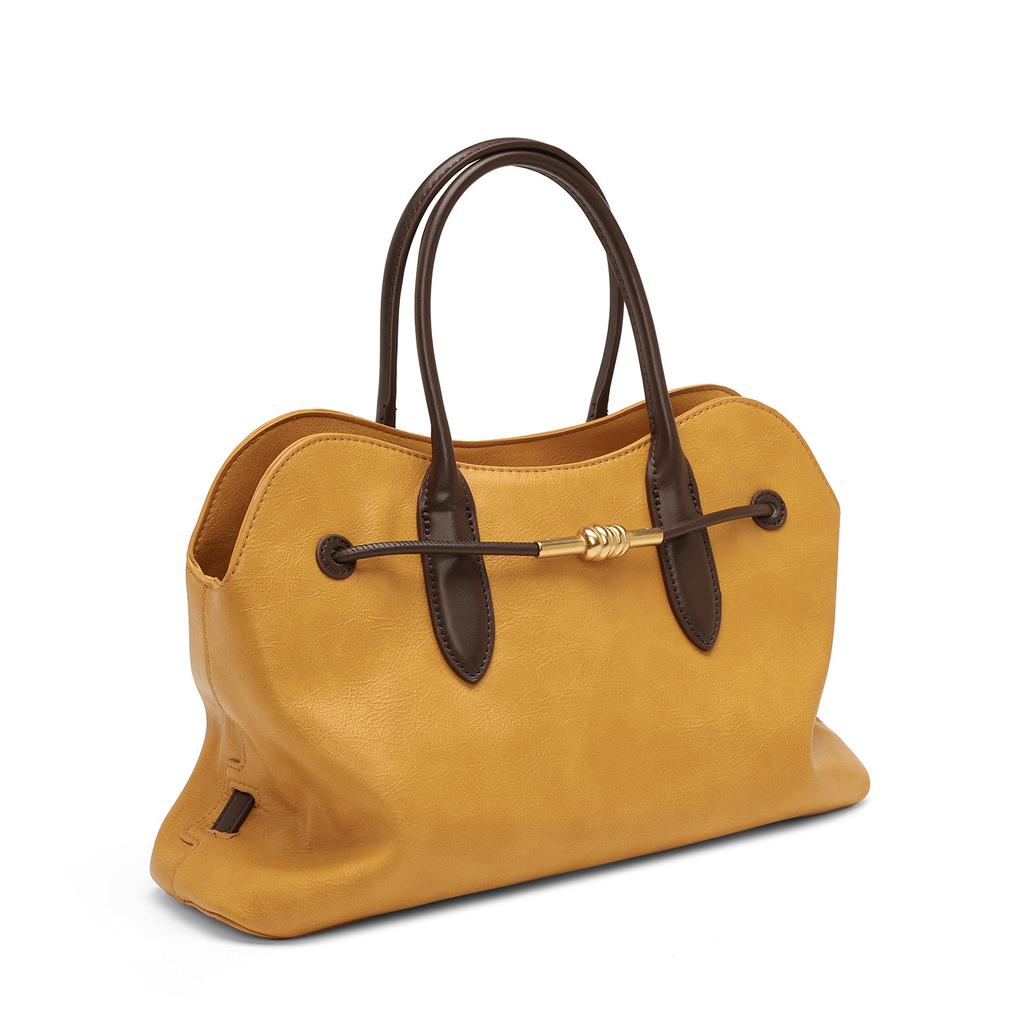 Large-capacity Belt-fastened Briefcase, Single-shoulder Tote Bag