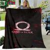 3D Game God of War Pattern Blanket Star Art Flannel Thin Blanket Portable Home Travel Office Lunch Break Blanket Birthday Gift