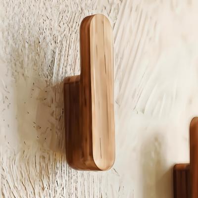 4PCS Bohemian Solid Wood Creative Wall Door Back Shelf Simple Home Homestay Bedroom Decoration Storage