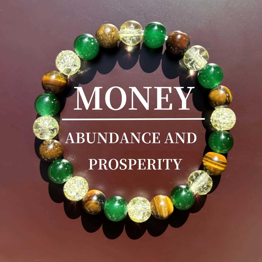 Natural Tiger Eye Green Agate Beaded Bracelet, Handmade Gemstone Jewelry for Men and Women