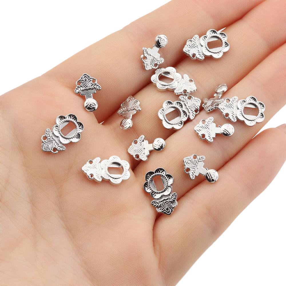10 Sets 3 Colors Metal 18mm Diy Dolls Buttons Belt Buckle Shoes Accessories Doll Bags Buckles