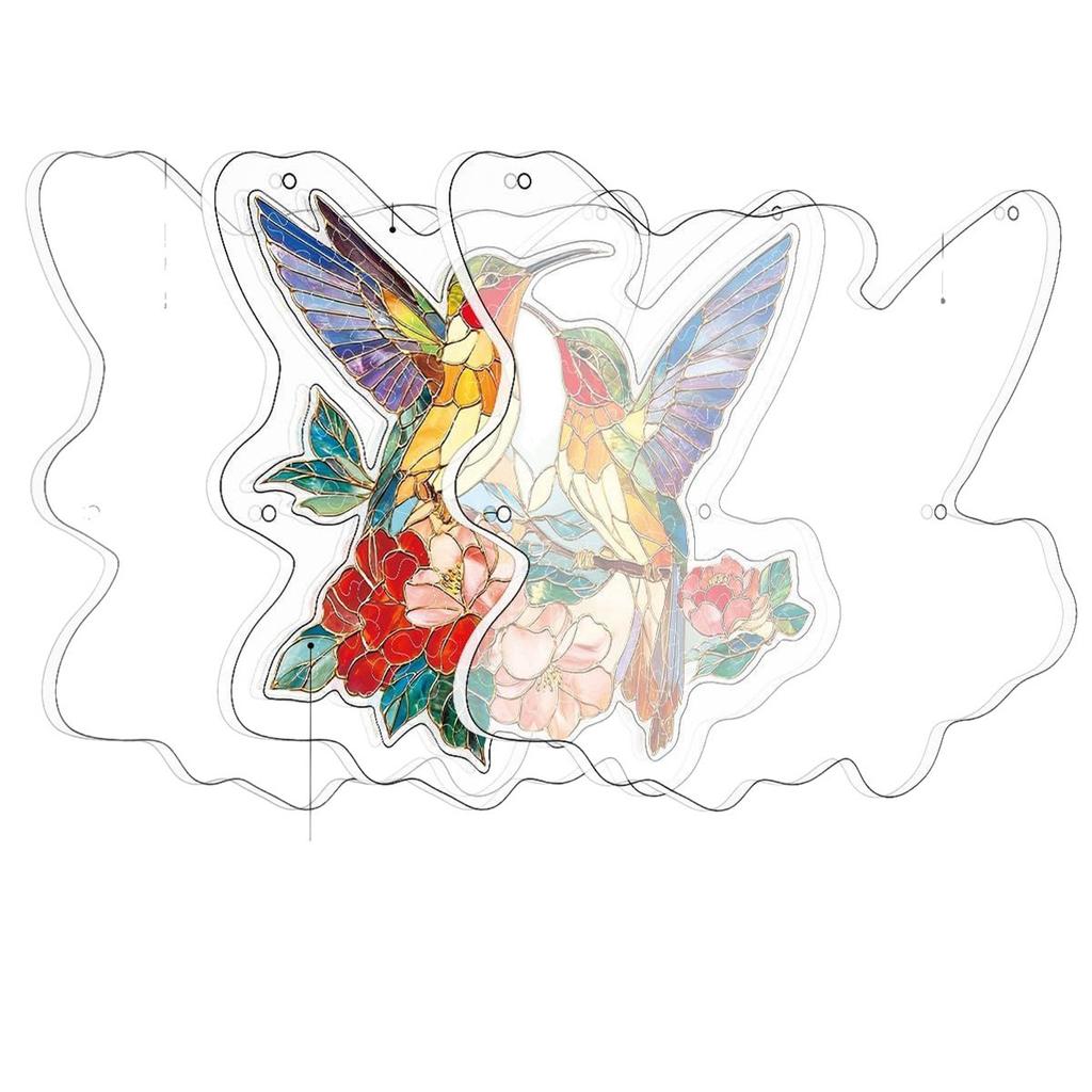 Acrylic Puzzles Toy Double Sided Sun Catcher Acrylic Puzzles DIY Creative Jigsaw Puzzle Pendant for Women Men Mom Birthday Gift