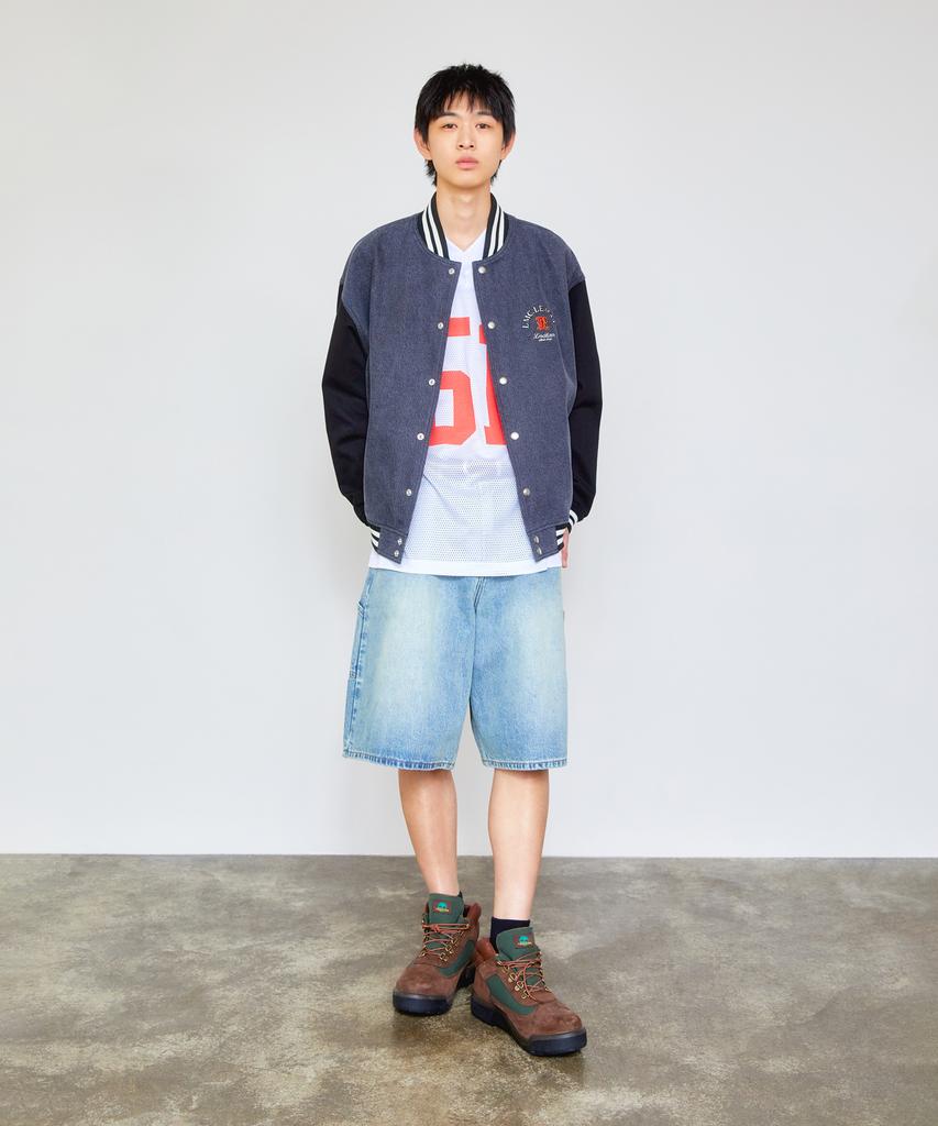 LMC Brush Washed Denim Carpenter Shorts Sand