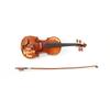 Flower Carved Wood Violin Set with Bow Strings Rosin Wipe Bridge Case 4 4 AV‑608