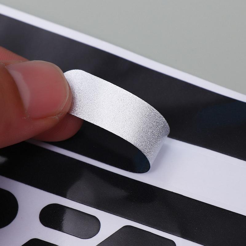 Black reflective stickers motorcycle riding helmet reflective stickers Self-Adhesive Reflective Tape nighttime safety stickers