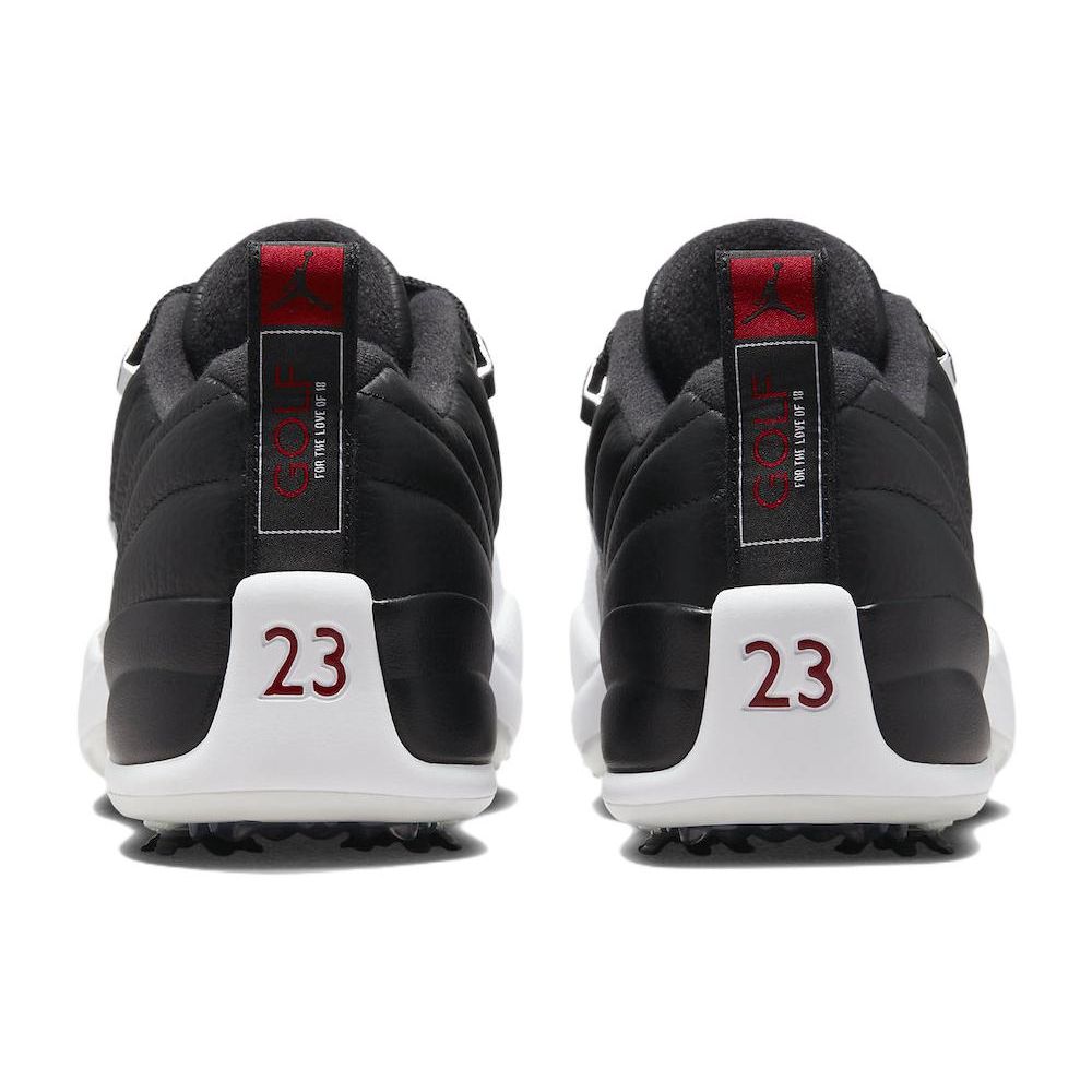 Air Jordan 12 Low Golf Playoffs Sneakers Unisex Czarne Varsity-Red Metaliczne-Srebrne DH4120-010
