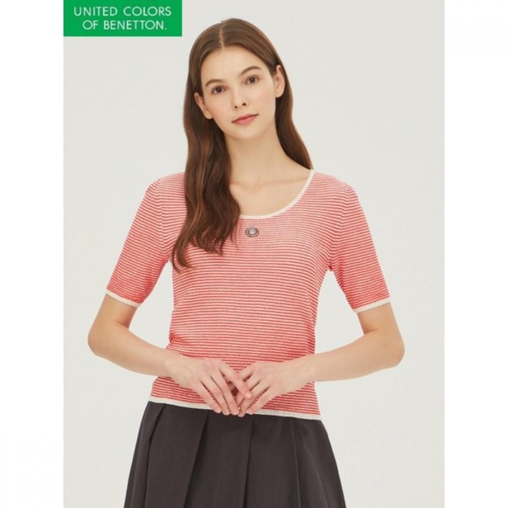 

Benetton Striped Slim Fit Knit Bakp01341 RD/OS