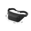 Ketmart Waist Pack Travel Handy Hiking Zip Pouch Document Money Phone Belt Sport Bag for Men and Women and Adult Leather (Black)