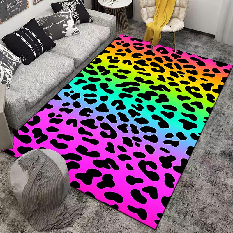 Tiger Print Pattern Carpet, Orange and Black Stripes Design, Soft Home Decor Rug Suitable for use as an anti-slip for room and bedroom sofas