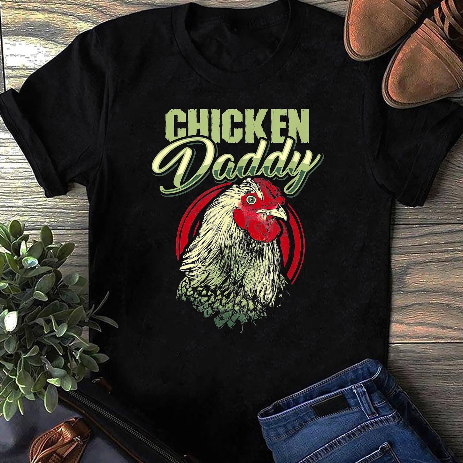 Chicken Daddy Chicken Dad Farmer Poultry Farmer T-Shirt - Funny Chicken Shirt, Farmer Shirt, Farmer Shirt, Farm Tee M