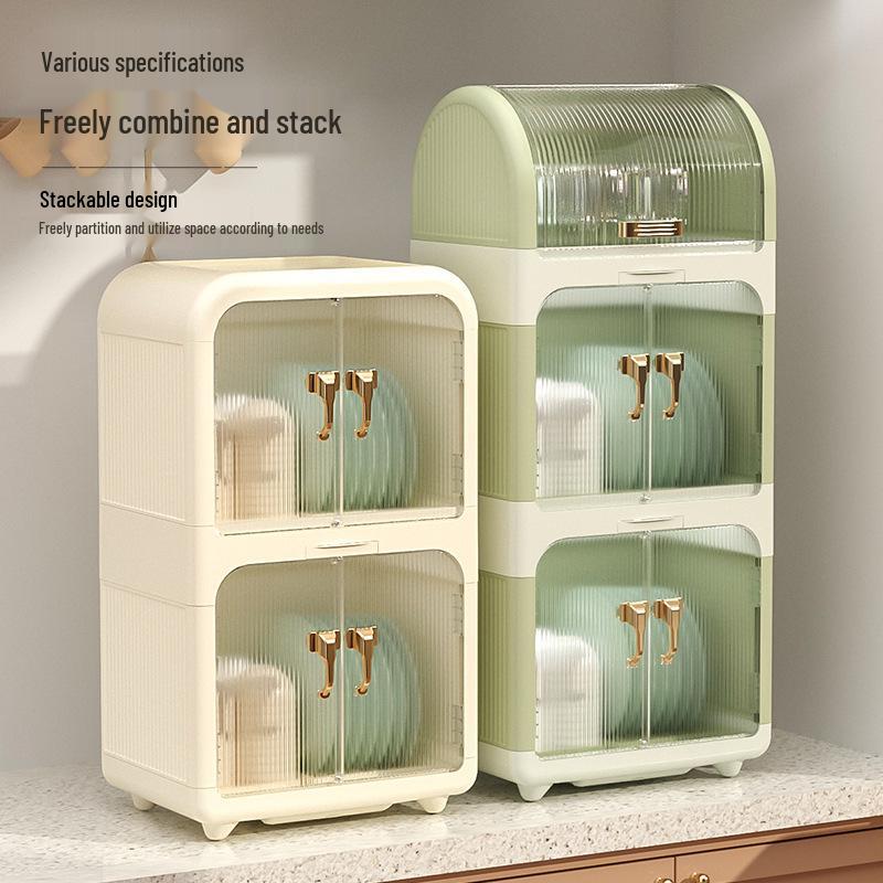 Kitchen Bowl and Cutlery Rack with Dustproof Lid – Storage for Bowls, Plates, Dishes, and Chopsticks