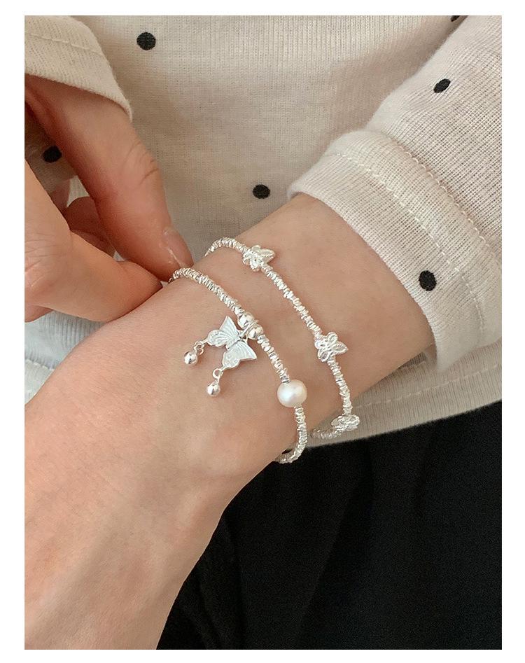 Chic Silver Butterfly Bracelet for Women - Stylish, Unique, and Trendy Hand Jewelry