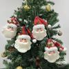 Christmas Fabric Knitted Santa Claus Doll Ornament Hanging Decor for Tree Home Fireplace Party Scene Decoration Arrangement