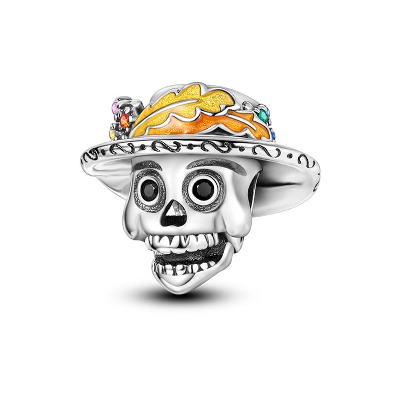 Original Copper Color Fashion Halloween Series Luminous Skull Elf Pumpkin Charms Beads Fit Qikaola Bracelets Diy Jewelry