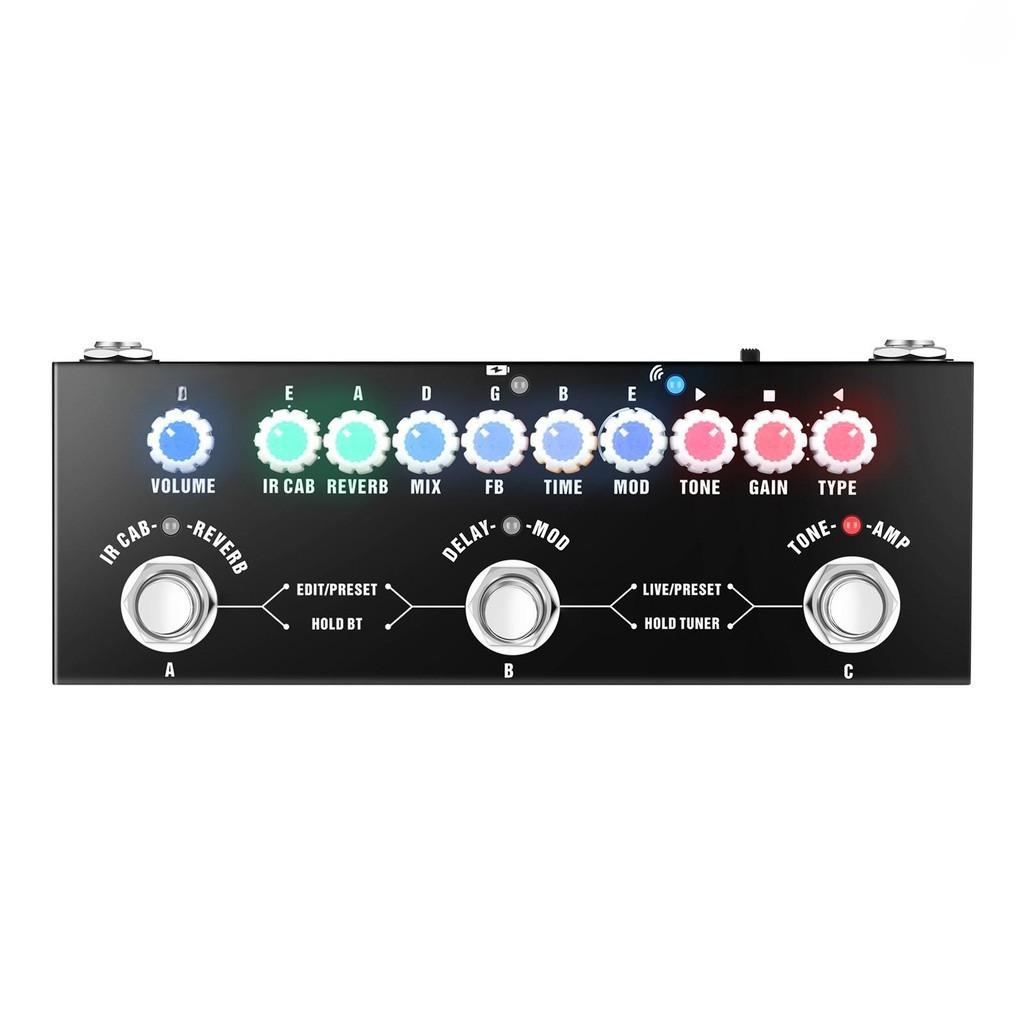 Přenosný multifunkční elektrická kytara Kombinovaný efektový pedál Bezdrátové přehrávání hudby Kytarový efektový pedál Hudební nástroje
