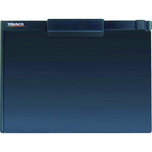 TRUSCO Clipboard with Pen Holder, A4 Landscape, Black, TCBA4SBK