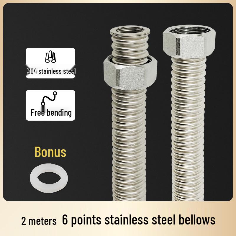 Stainless Steel Explosion-Proof Corrugated Water Inlet Hose for Heaters and Toilets