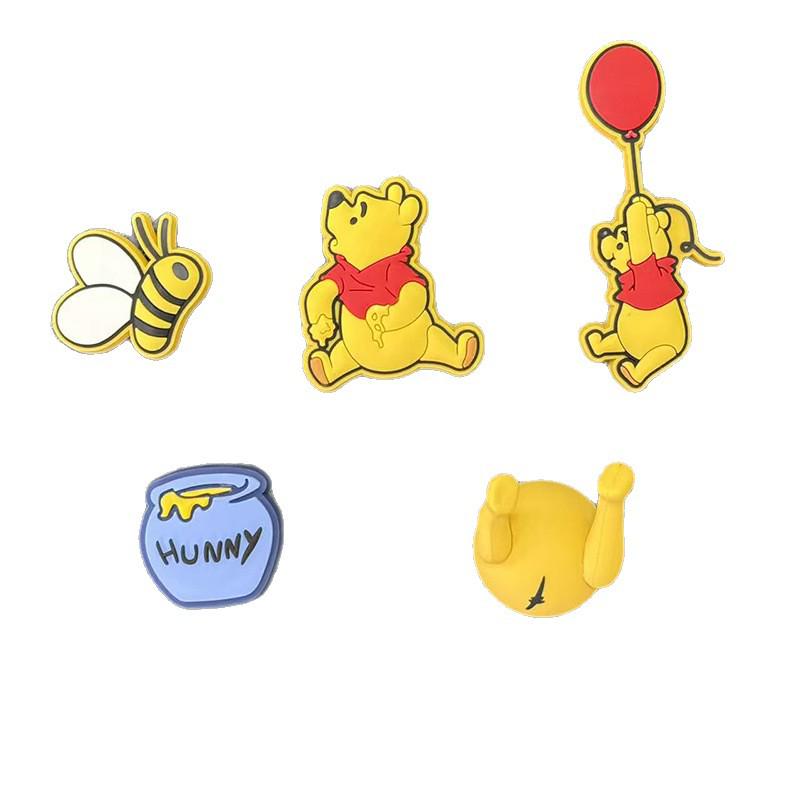 Winnie the Pooh PVC Flower Shoe Charms for Clogs