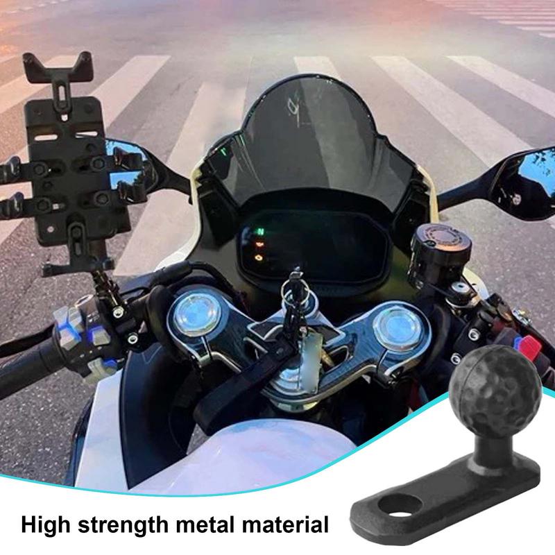 Motorcycle Phone Holder Angled Head Adapter Ball Base Angled Shock Absorbing Sturdy Alloy Ball Base Cycling Accessories for Bike