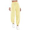 Women's Fashionable Relaxed-Fit Trousers Sporty Fleece-Lined Solid-Colour Cuffed Trousers
