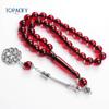 Perline di Preghiera Islamiche Tasbih Braccialetto di Preghiera Musulmano Resina Naturale Tesbiha Rosario Modello Unisex Perline di Preghiera Musulmane