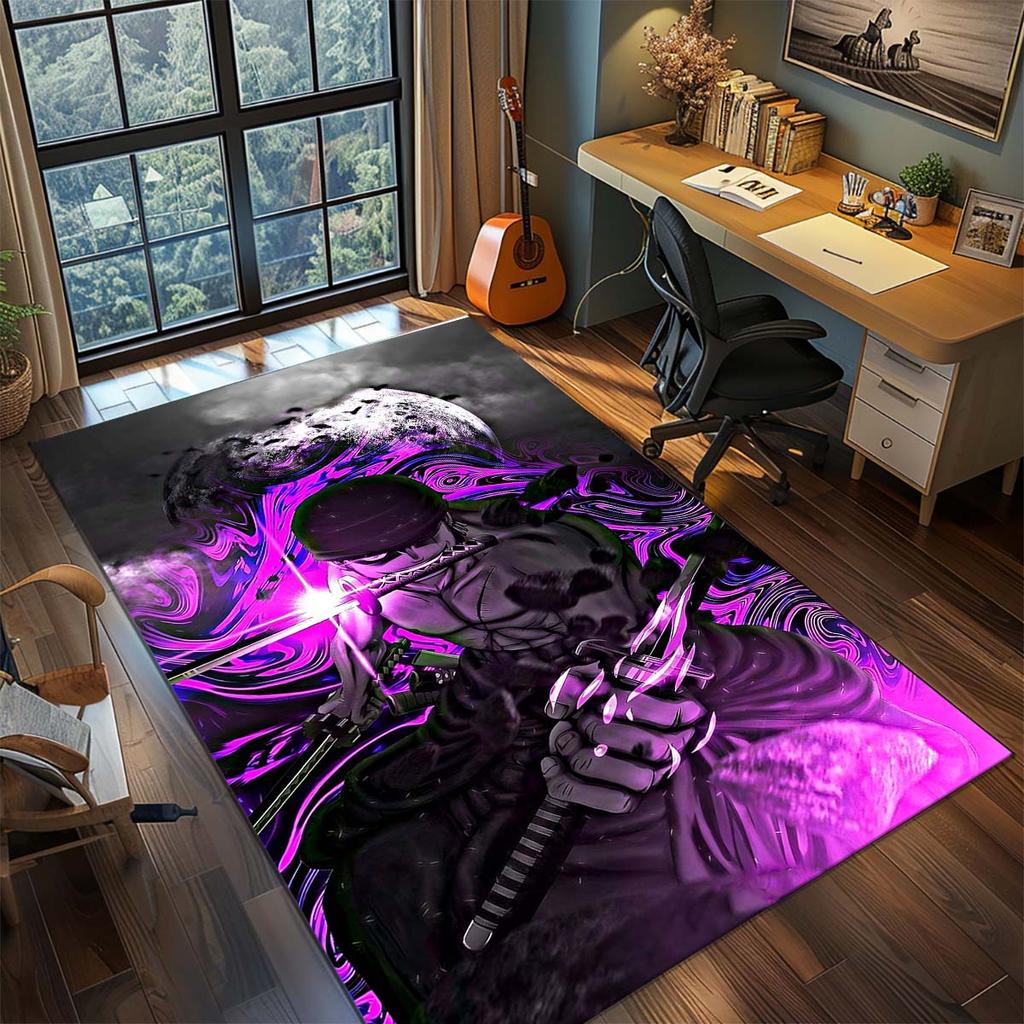 One Piece Anime Rug Carpet Large Area Rug Non Slip Washable Floor Mat Gamer Room Bedroom Home Decor -QJY