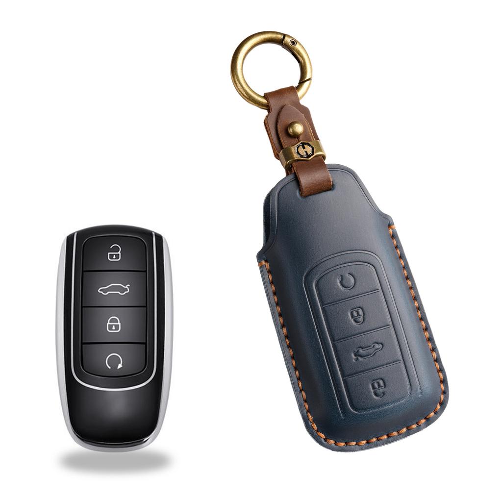 The Retro Key Cover Is Suitable for Chery 8PLUS Premium Edition, Tiggo 8p Leather Bag for Car Protection and Remote Control.
