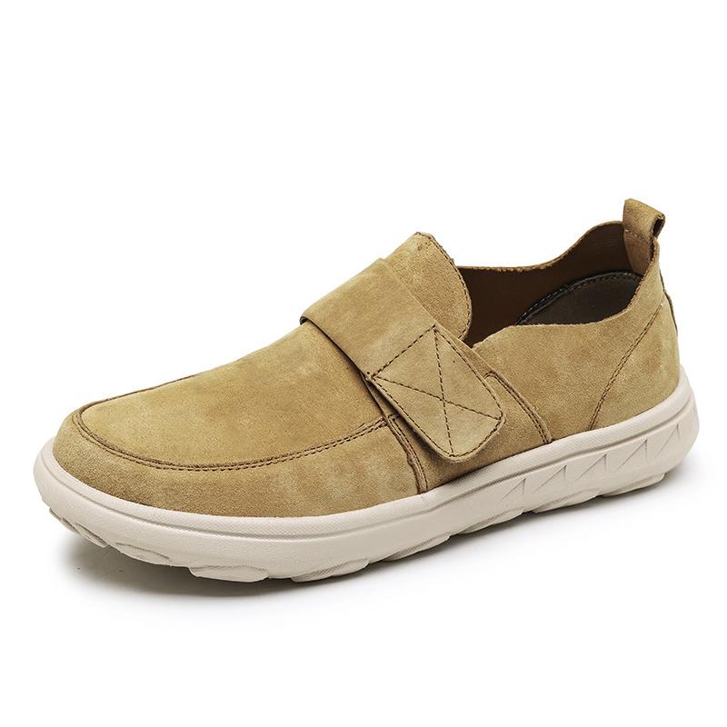 Genuine Leather Casual Shoes For Men Loafers Lightweight Breathable Platform Men Sneakers Soft Cushioning Outdoor Sport Shoes