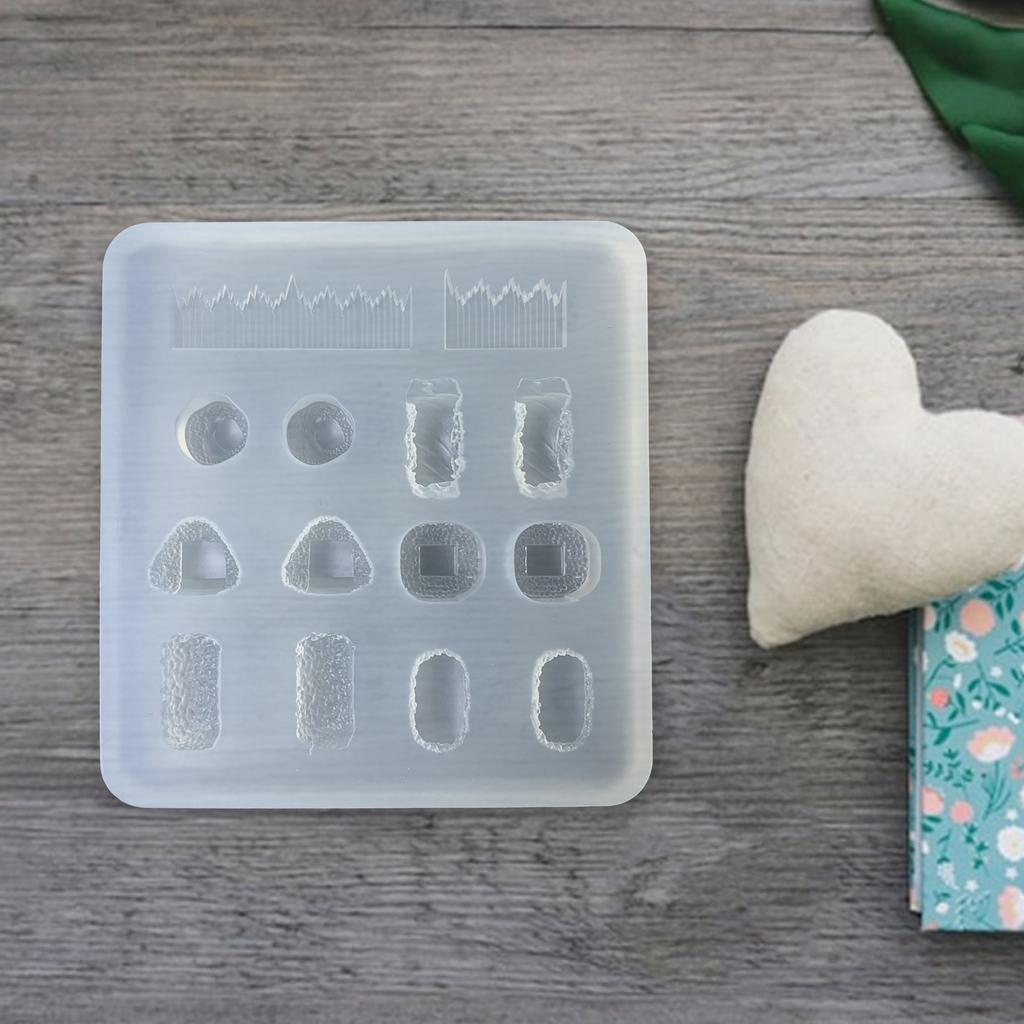 Practical Silicone Thick Sushi Accessories Mould Unique Epoxy Resin Jewelry Making Molds for Crafting Enthusiasts