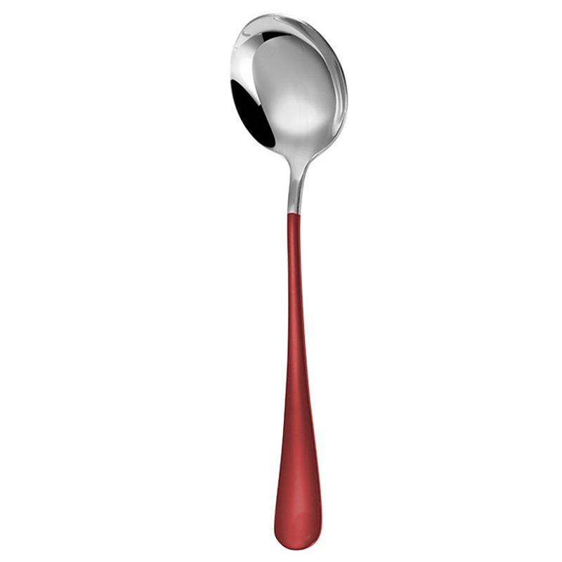 304 Stainless Steel  Spoon Coffee Spoon Round Head Spoon Dessert Mixing Spoon Kitchen Tableware Cutlery